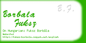 borbala fuksz business card